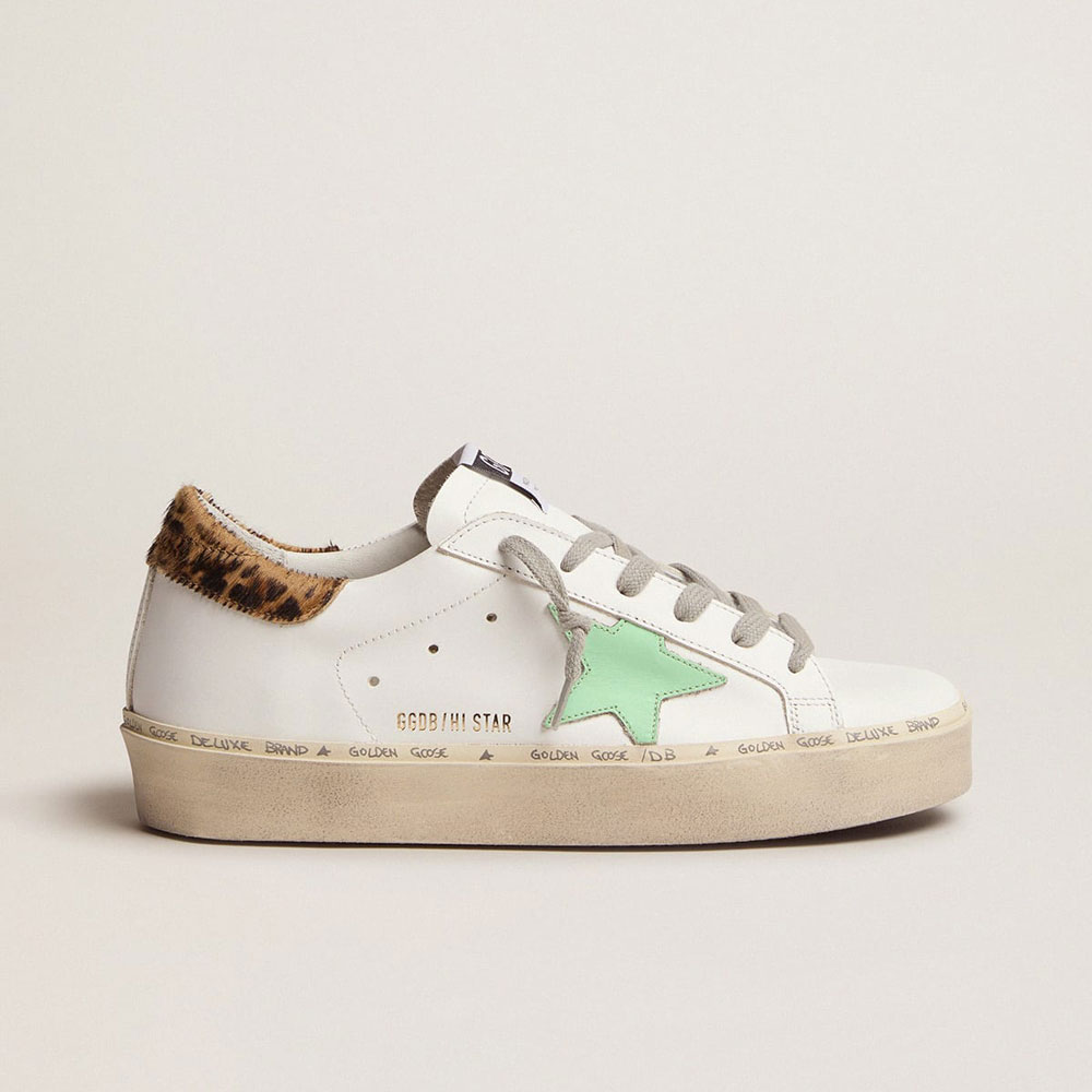 GGDB Hi Star sneakers with leopard heel tab GWF00118 F001455 10590: Image 1