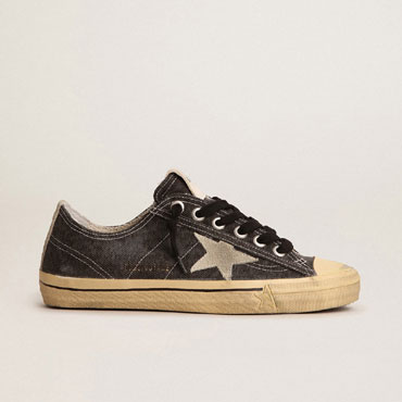 Golden Goose V-Star LTD sneakers in black canvas GMF00129 F003088 90184