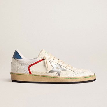 Golden Goose Ball Star in nappa mesh silver star GMF00327 F004619 11518