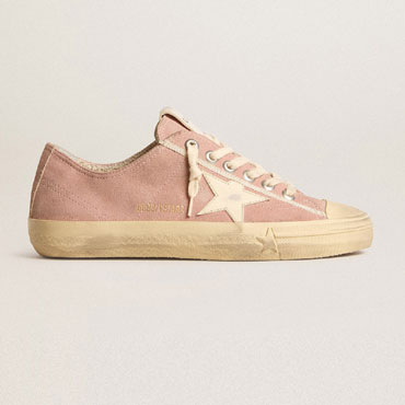 GGDB V-Star in pink suede with cream leather star GWF00129 F005885 25703