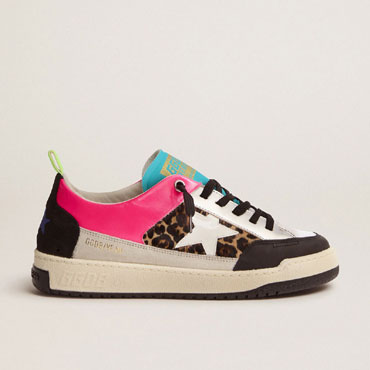 Golden Goose fuchsia leopard Yeah sneakers GWF00130 F000464 80389