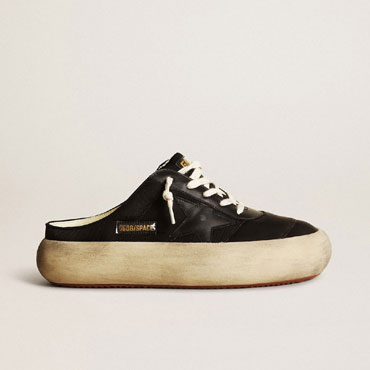 Golden Goose Space-Star Sabots in black nylon GWF00387 F003330 90100