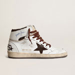 Golden Goose Sky-Star nappa chocolate suede star GMF00230 F004005 11362