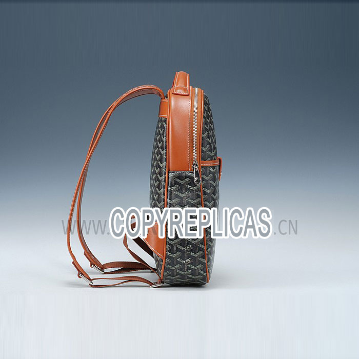 Goyard Chevron Black And Tan Backpack GOY10858: Image 3