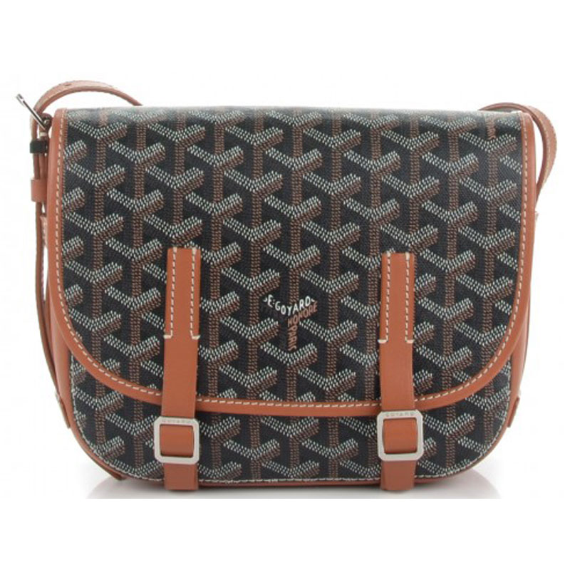 Goyard Chevron Belvedere Pm Messenger Bag Black Brown GOY15112: Image 1