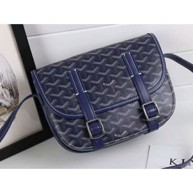 Goyard Chevron Belvedere Pm Messenger Bag Blue GOY15113: Image 1