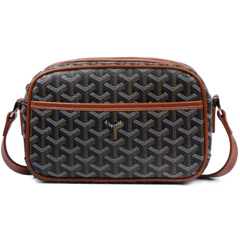 Goyard Chevron Sac Capvert Black Brown GOY15118: Image 1