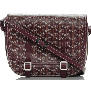 Goyard Chevron Belvedere Pm Messenger Bag Burgundy GOY15114