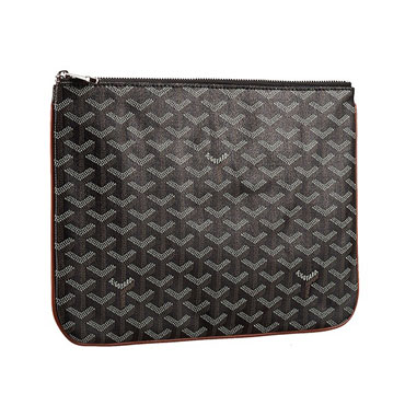 Goyard medium pouch MM with leather trim GOY5470