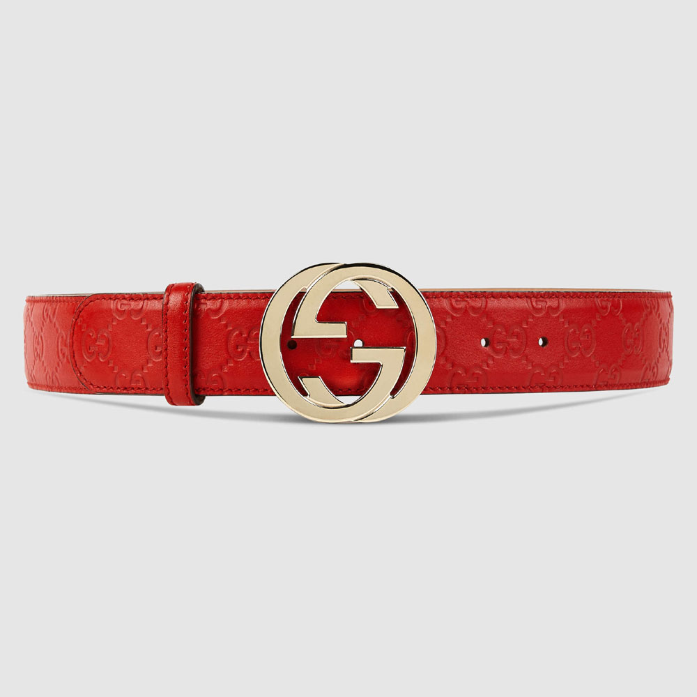 Guccissima belt with interlocking G 114876 AA61G 6523: Image 1