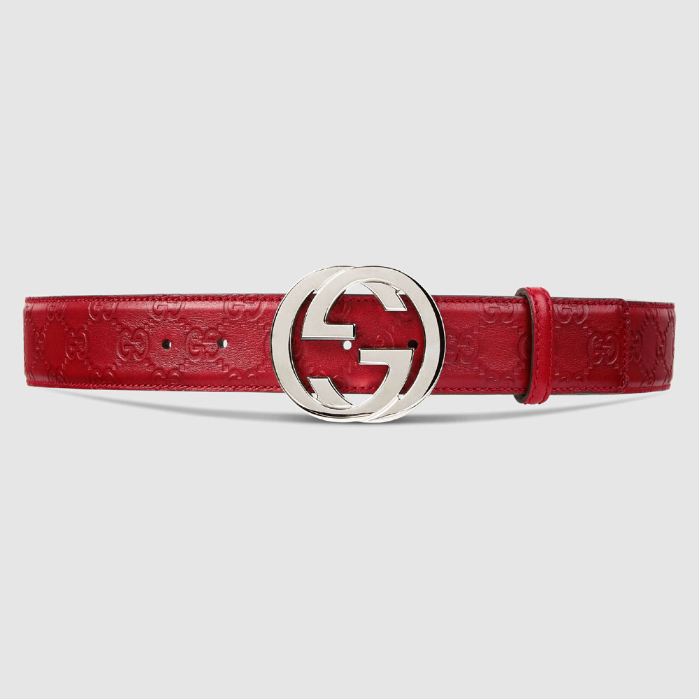 Guccissima belt with interlocking G 114984 AA61N 6420: Image 1