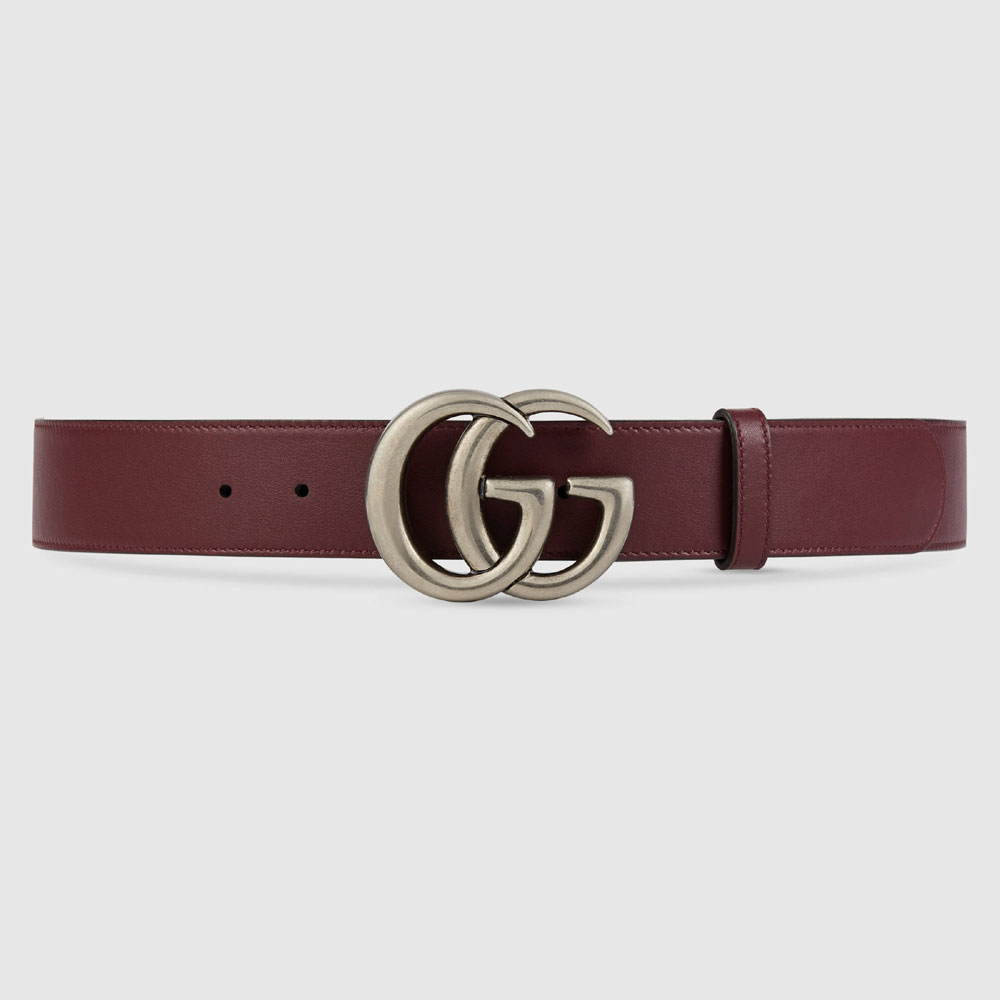 Gucci Leather belt with double G buckle 397660 AP00N 6148: Image 1