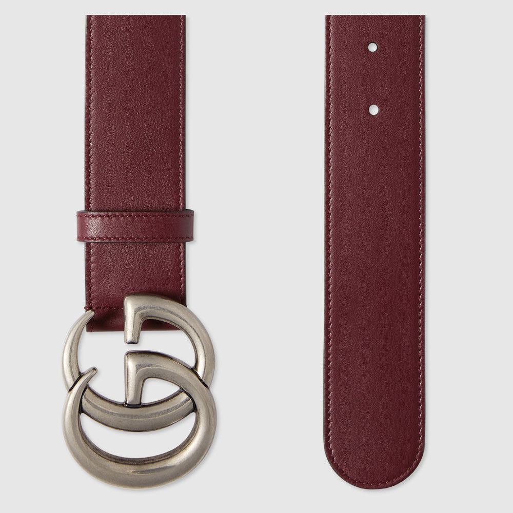 Gucci Leather belt with double G buckle 397660 AP00N 6148: Image 2