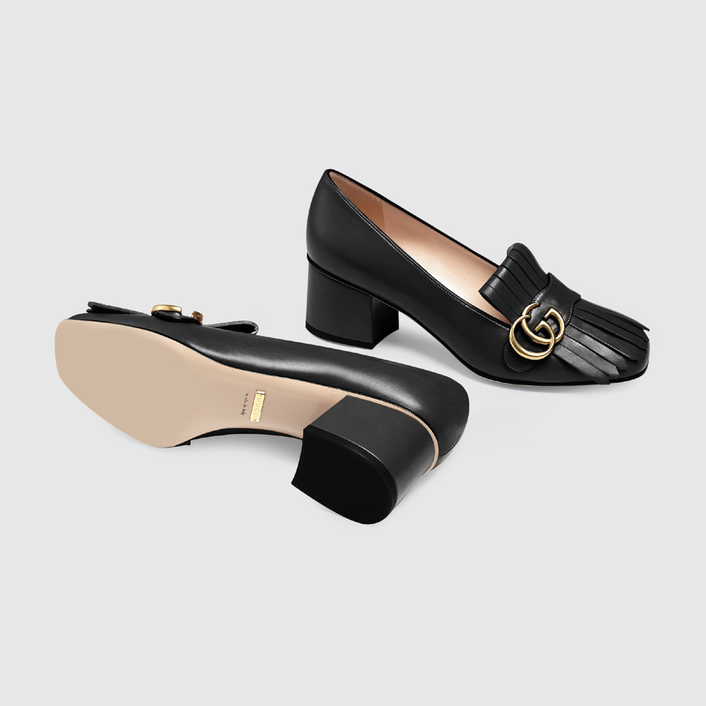 Gucci Leather mid-heel pump 408208 C9D00 1000: Image 3