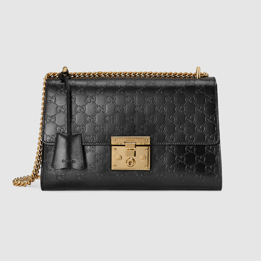 Padlock Gucci Signature shoulder bag 409486 CWC1G 1000: Image 1