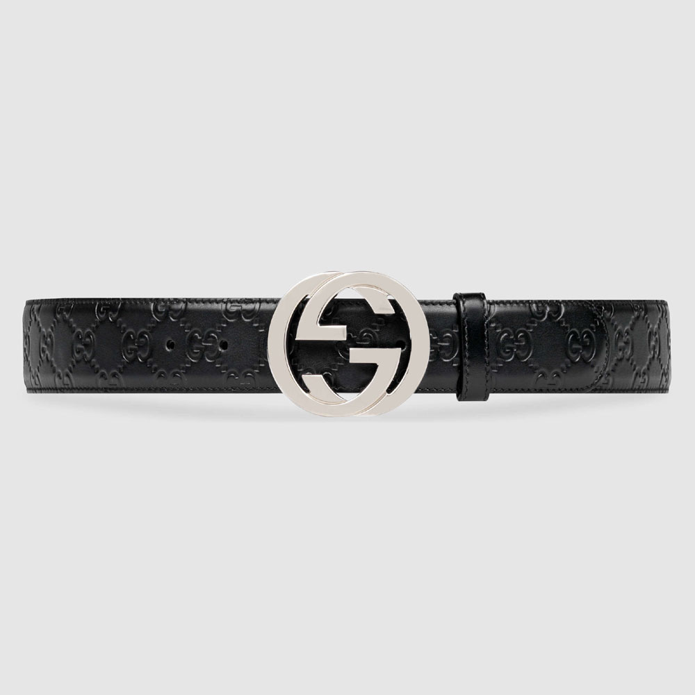 Gucci Signature leather belt 411924 CWC1N 1000: Image 1