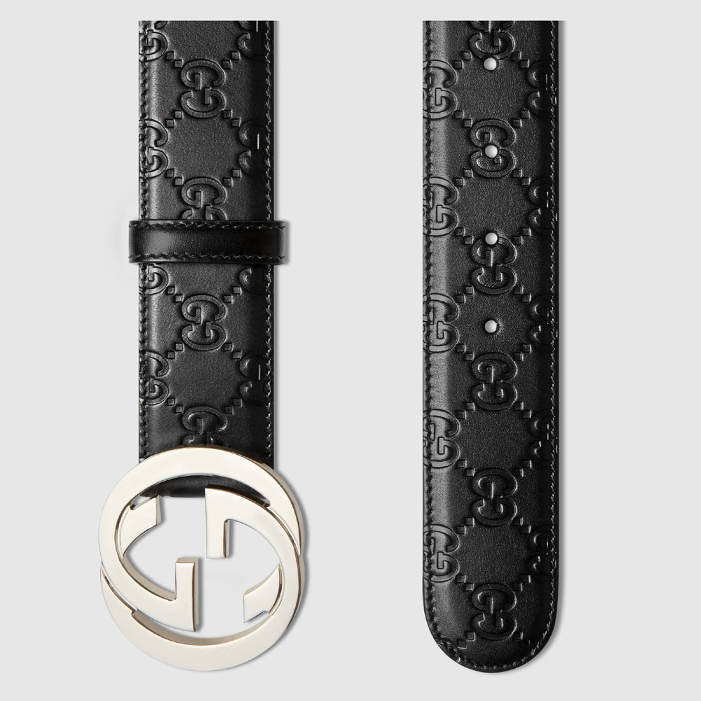 Gucci Signature leather belt 411924 CWC1N 1000: Image 2