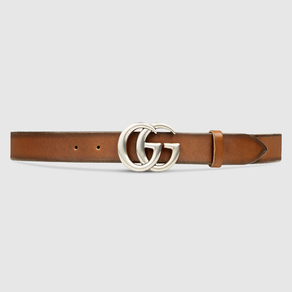 Gucci Leather belt with double G buckle 414516 CVE0N 2535: Image 1