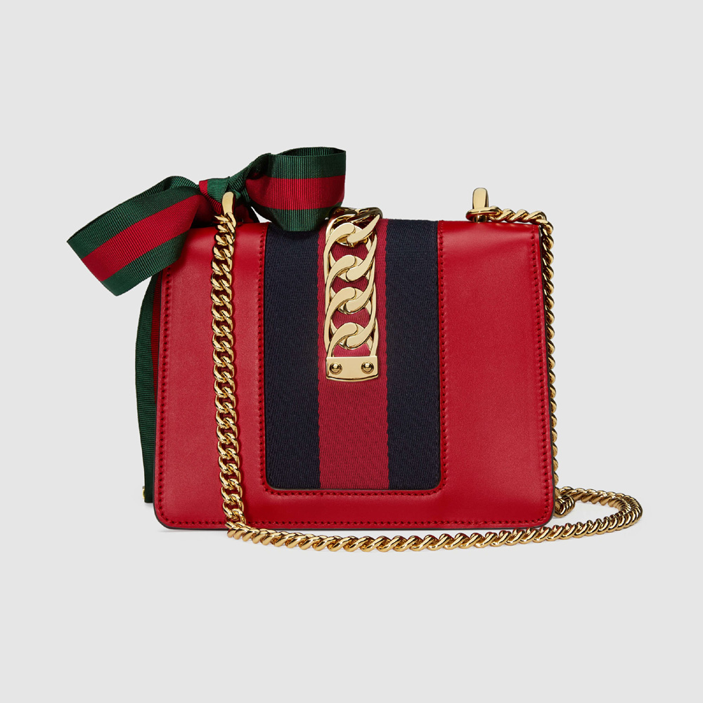 Gucci Sylvie leather mini chain bag 431666 CVLEG 8604: Image 3