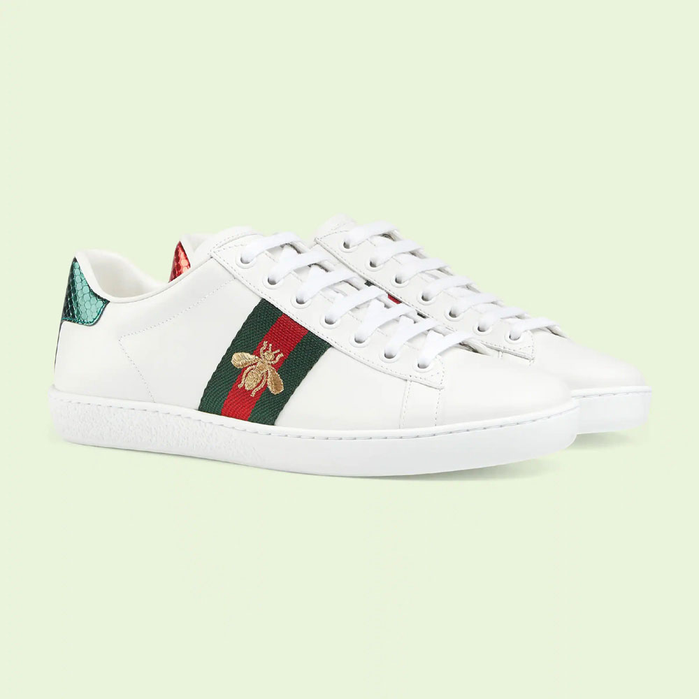 Gucci Womens Ace sneaker with bee 431942 02JP0 9064: Image 1