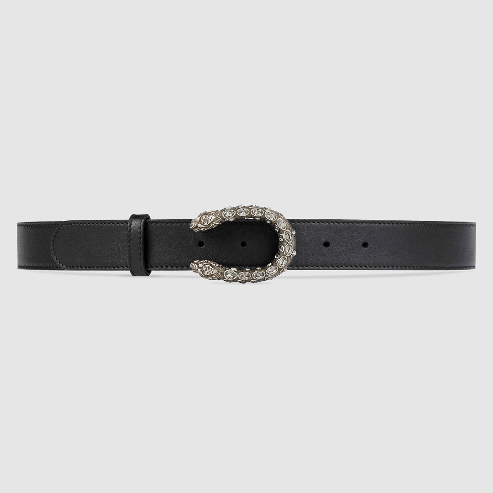 Gucci Leather belt with crystal Dionysus buckle 432142 AP0IN 8176: Image 1