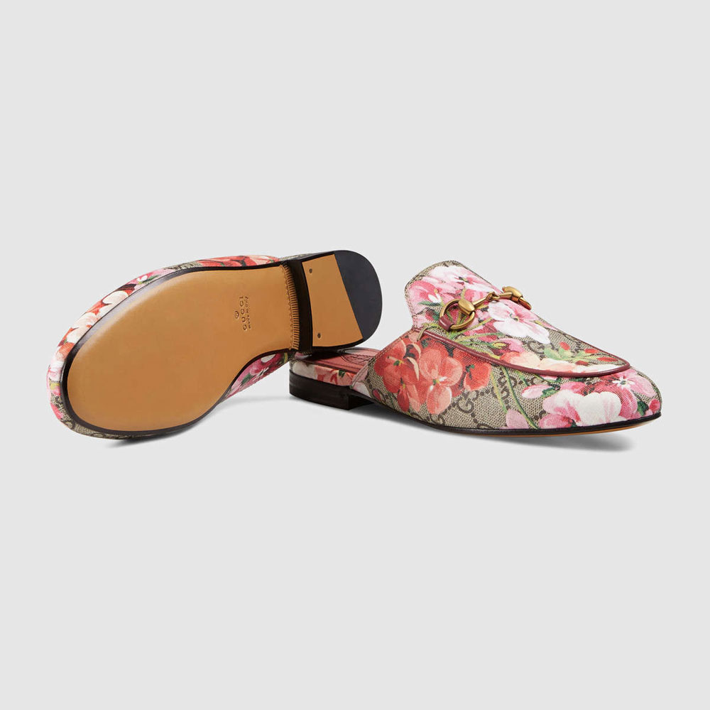 Gucci Princetown GG Blooms slipper 432772 KU2P0 8973: Image 4