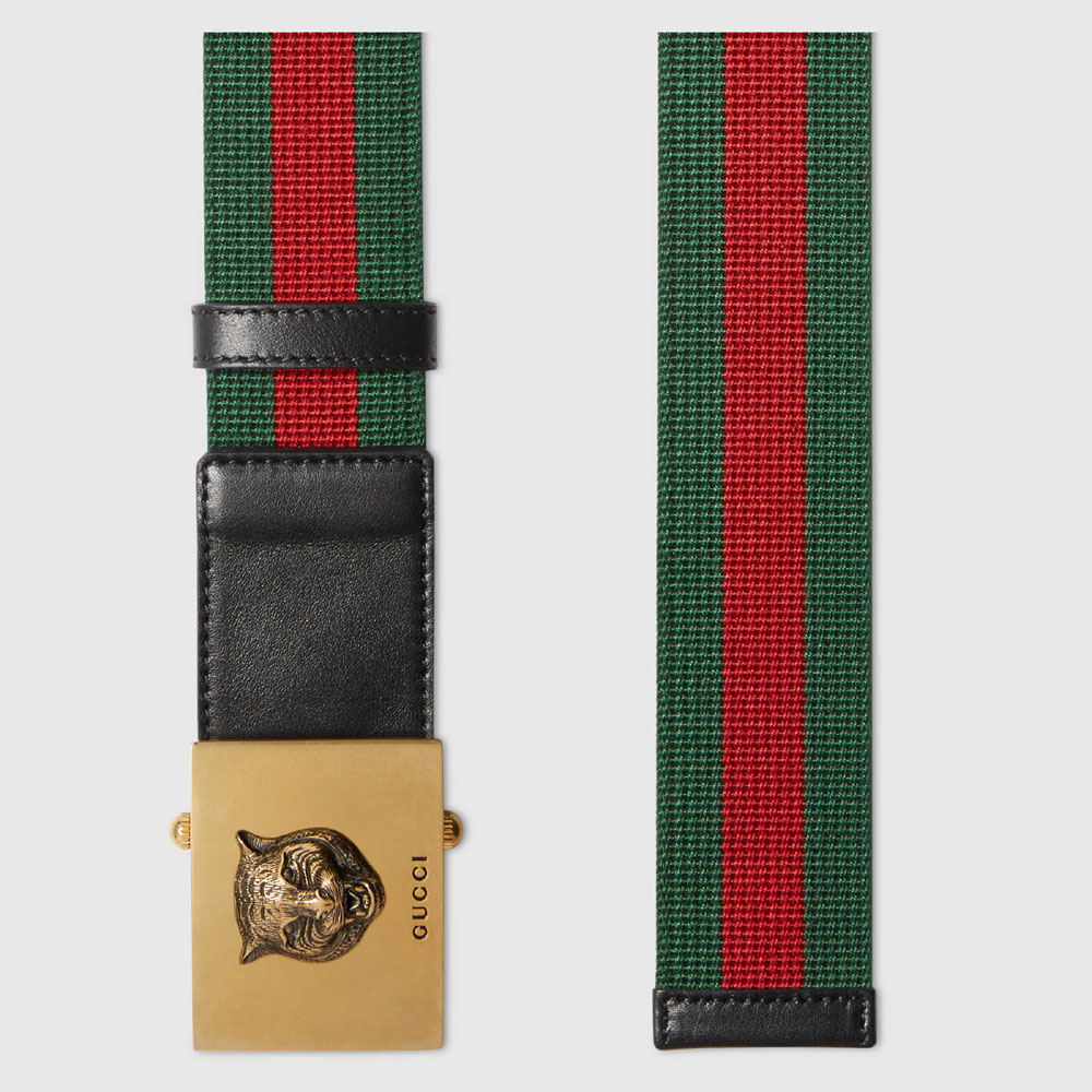 Gucci Embroidered Web belt 437498 H1FIT 8476: Image 2