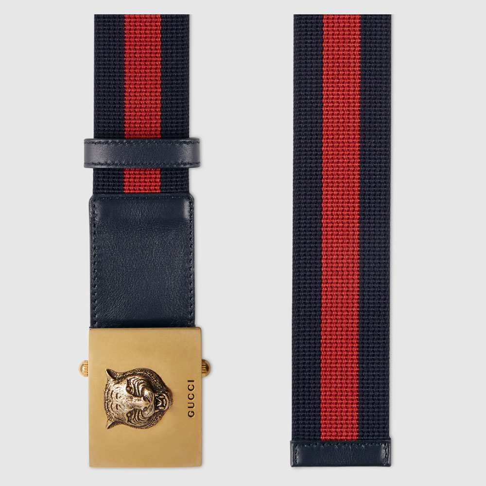 Gucci Embroidered Web belt 437498 H1FIT 8497: Image 2