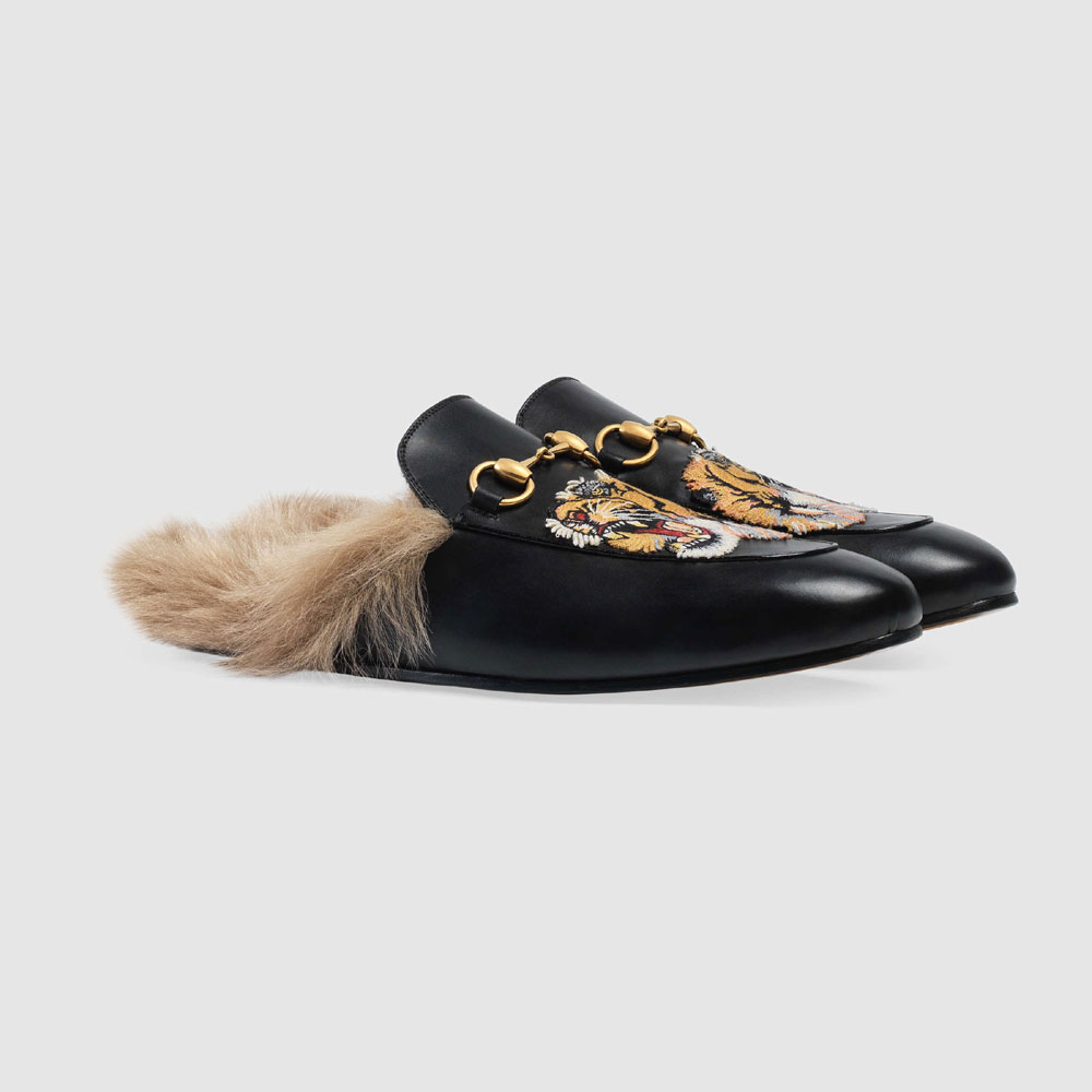 Gucci Princetown slipper with tiger 451209 DKHH0 1063: Image 1