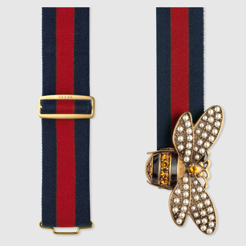 Gucci Web belt with bee 453277 HGW2T 8479: Image 2