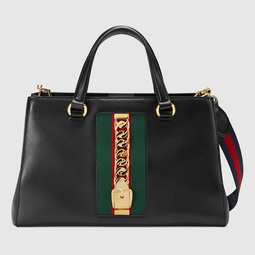 Gucci Sylvie leather top handle bag 453790 DSVKG 8638: Image 1