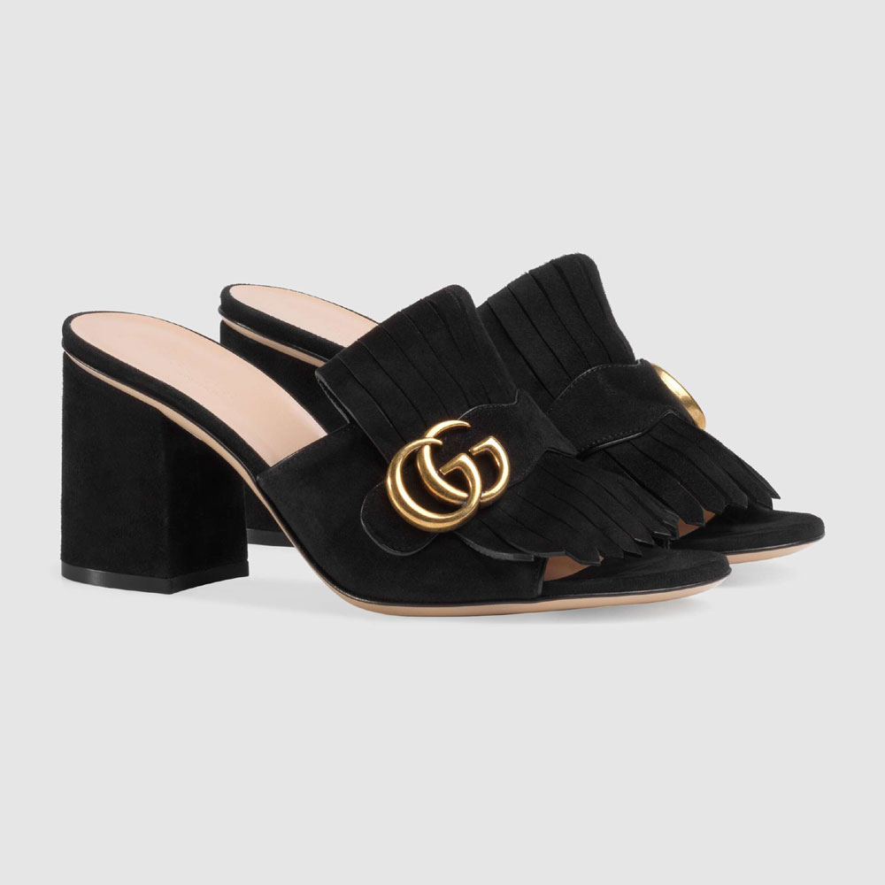 Gucci Suede mid-heel slide 458051 C2000 1000: Image 1