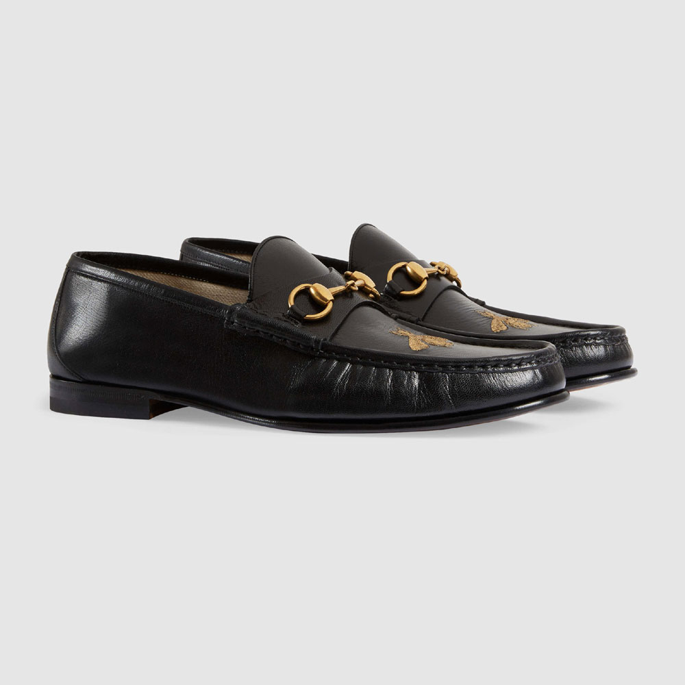 Gucci Leather loafer with bee 478292 D3V00 1000: Image 1