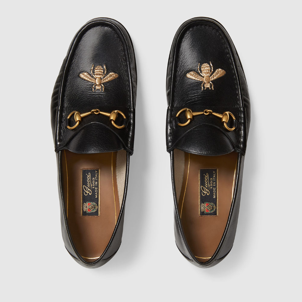 Gucci Leather loafer with bee 478292 D3V00 1000: Image 2