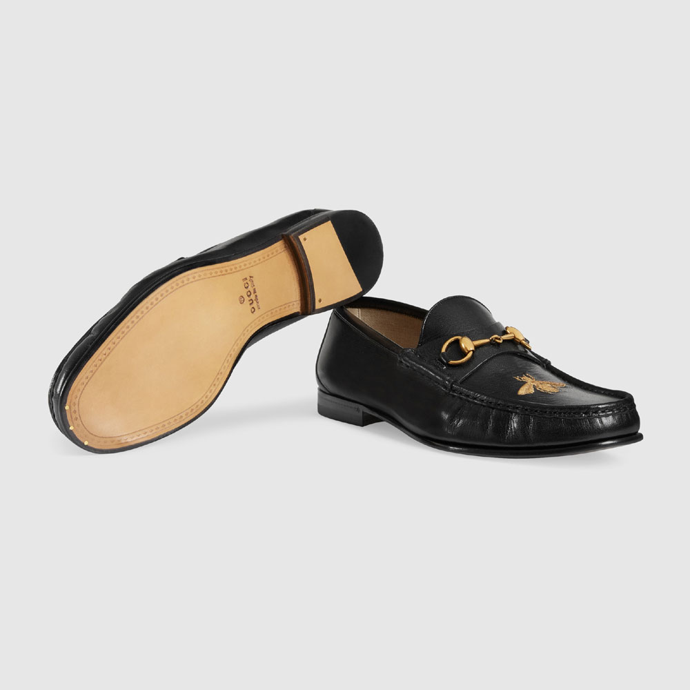 Gucci Leather loafer with bee 478292 D3V00 1000: Image 4