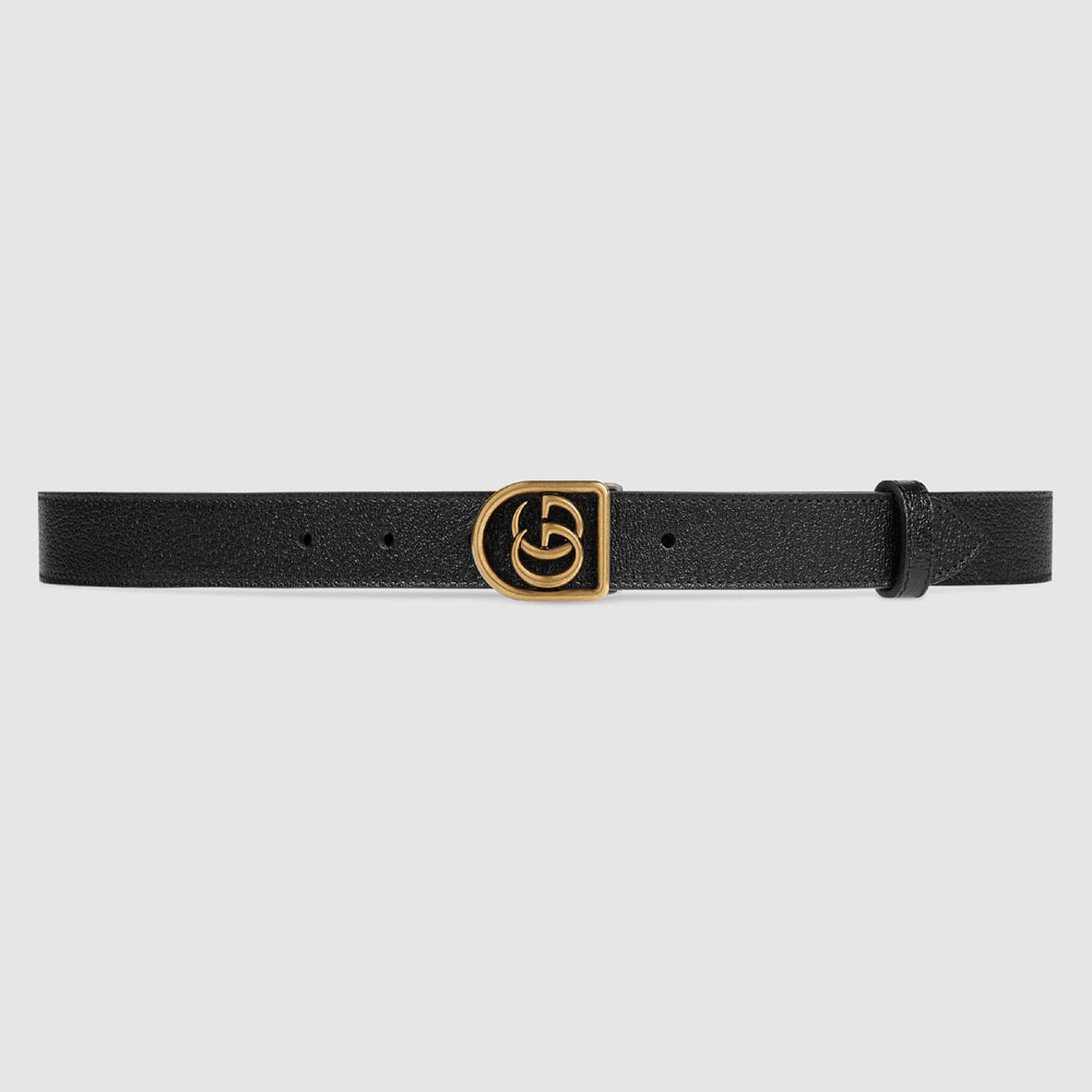 Gucci Leather belt with framed Double G 495128 DJ20T 1000: Image 1