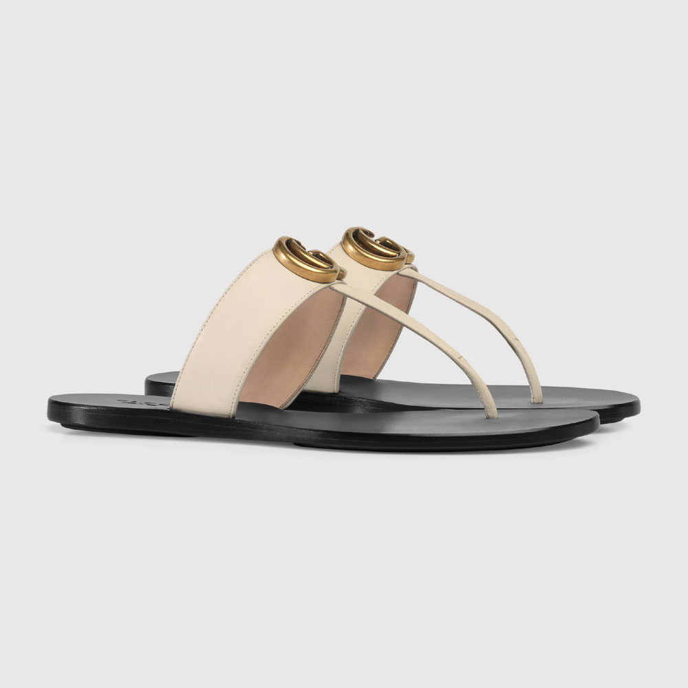 Gucci Leather thong sandal Double G 497444 A3N00 9022: Image 1