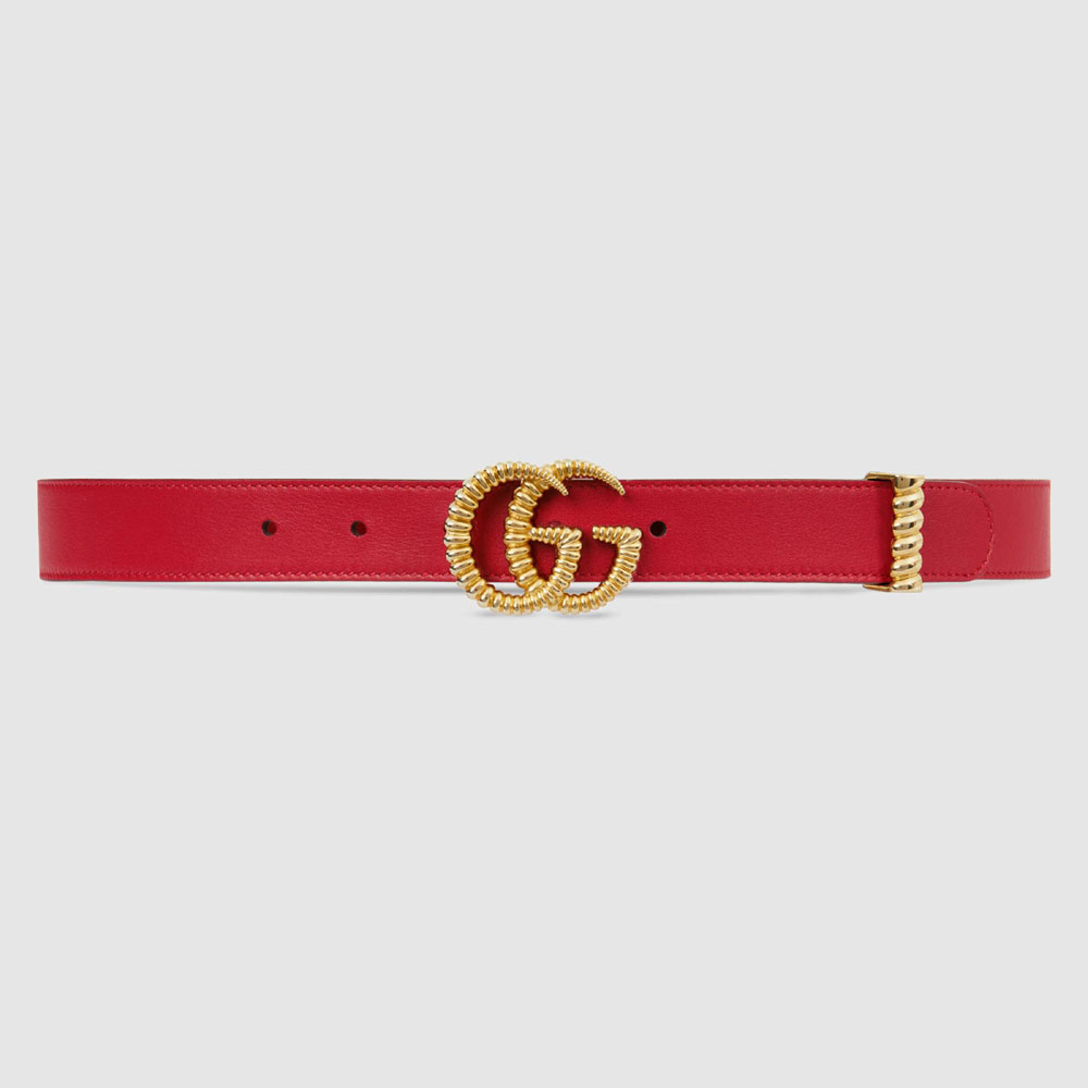 Gucci Leather belt torchon Double G buckle 524103 AP00G 6433: Image 1