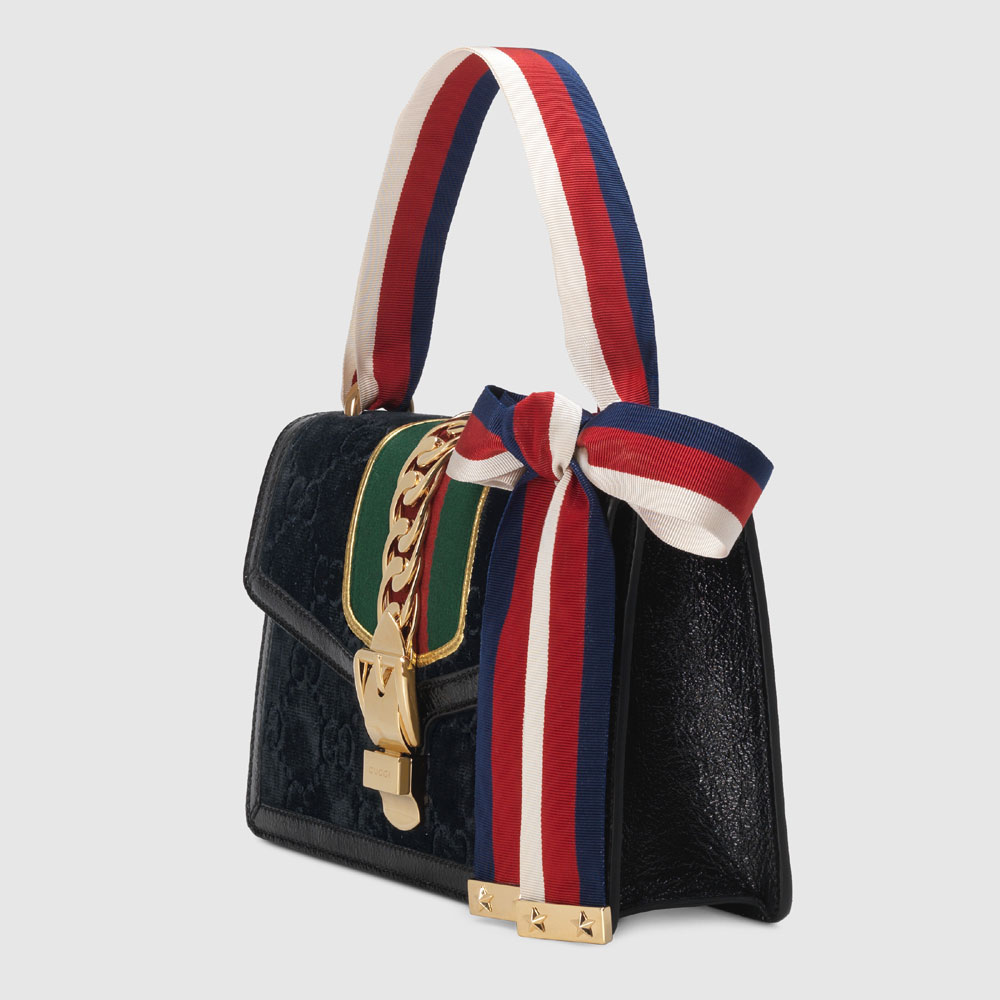 Gucci Sylvie GG velvet small shoulder bag 524405 9JTEG 8711: Image 3