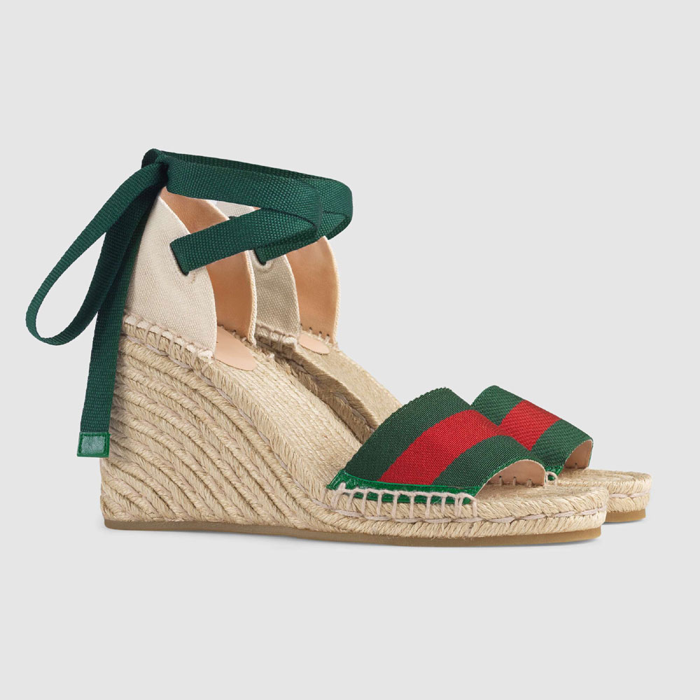 Gucci Web platform espadrille 525728 H91K0 8473: Image 1