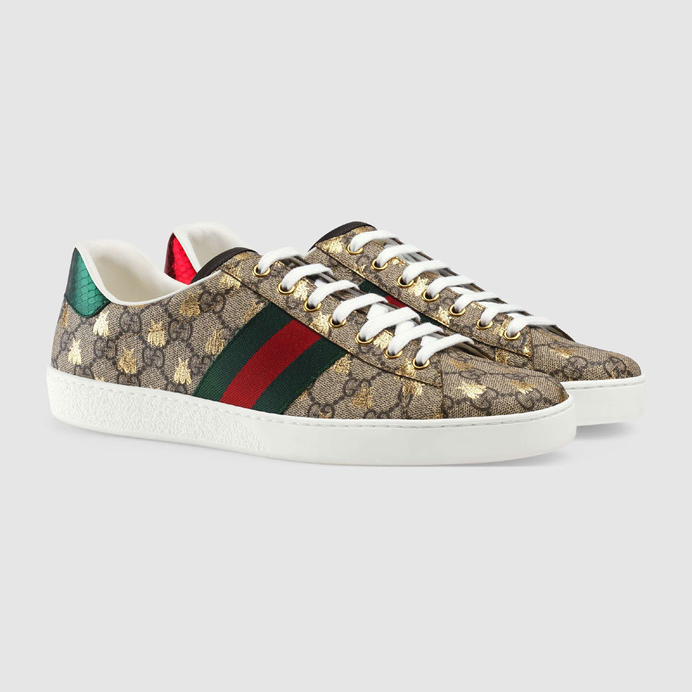 Gucci Ace GG Supreme bees sneaker 548950 9N020 8465: Image 1