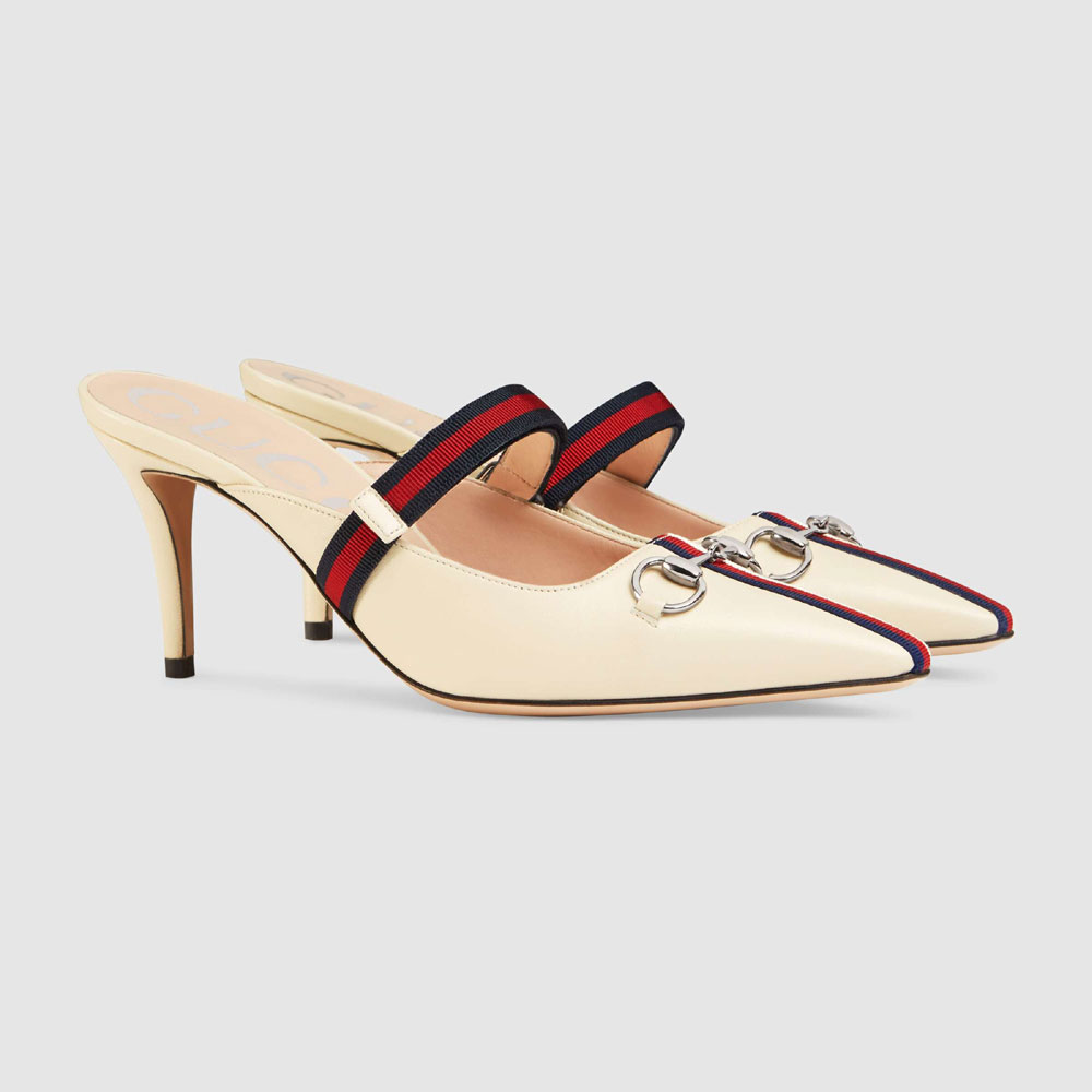 Gucci Mid-heel slide with Web 549617 0HEX0 9576: Image 1