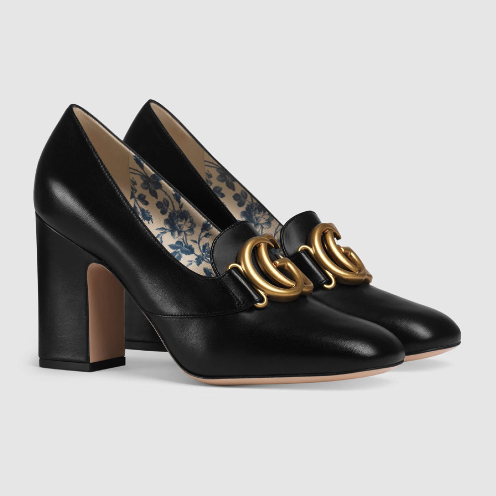 Gucci Leather pump with Double G 549672 C9D00 1000: Image 1