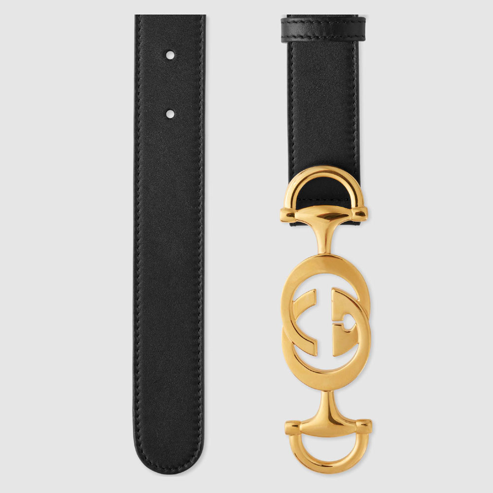 Gucci Leather belt Interlocking G Horsebit 550122 AP00G 1000: Image 2