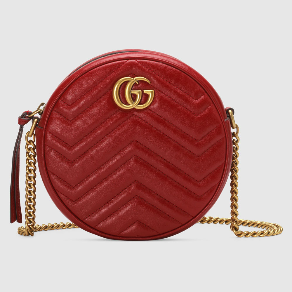 Gucci GG Marmont mini round shoulder bag 550154 0OLET 6438: Image 1