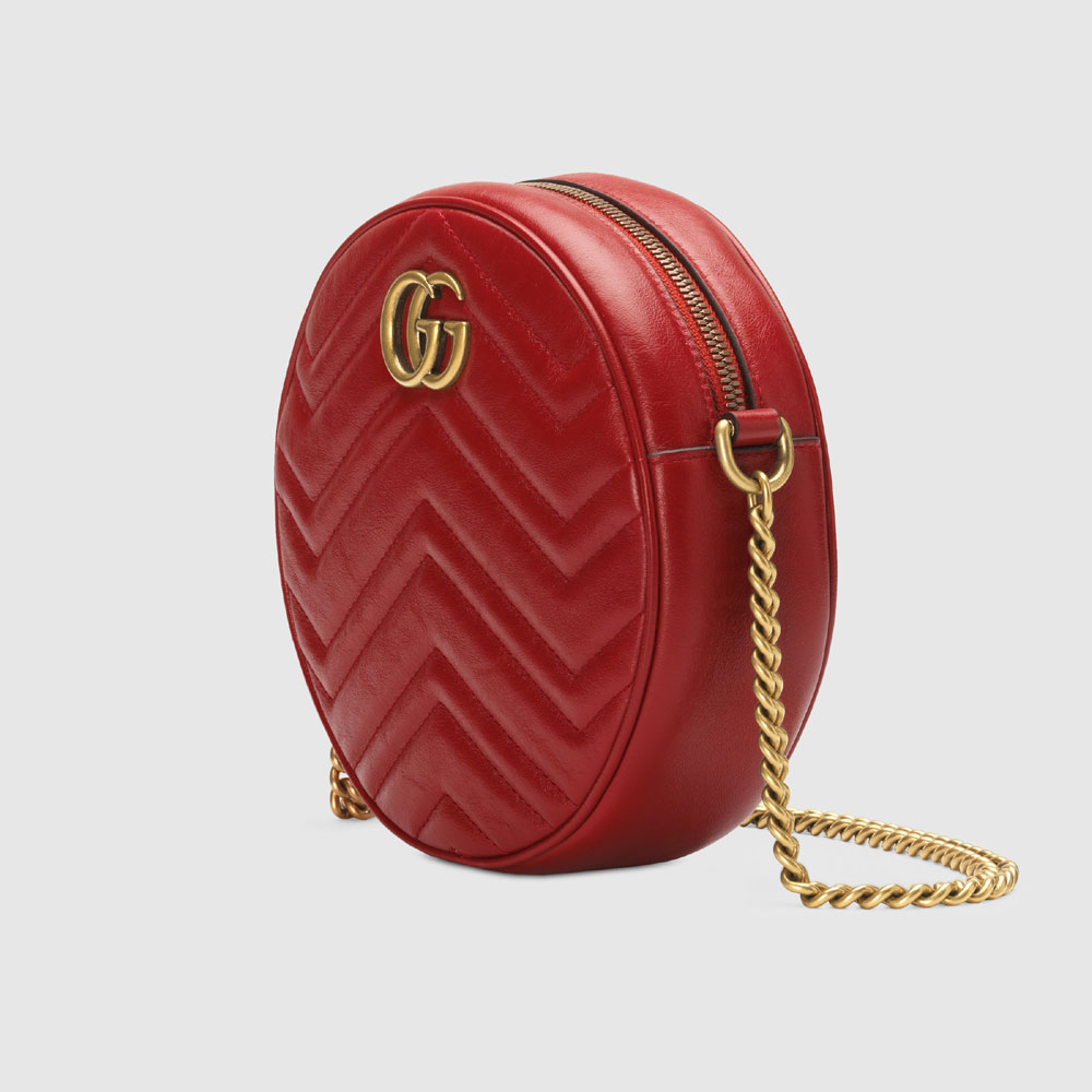 Gucci GG Marmont mini round shoulder bag 550154 0OLET 6438: Image 2