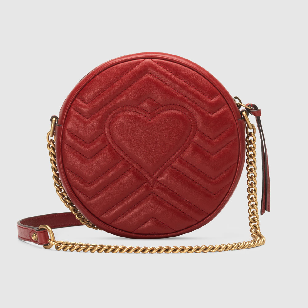 Gucci GG Marmont mini round shoulder bag 550154 0OLET 6438: Image 3