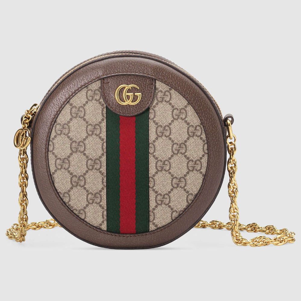 Gucci Ophidia mini GG round shoulder bag 550618 96I3B 8745: Image 1