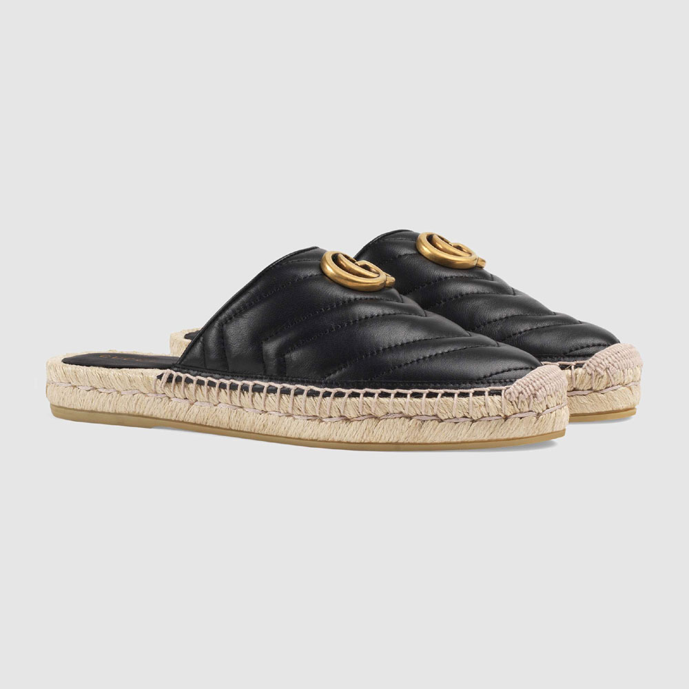 Gucci Leather espadrille with Double G 551881 BKO00 1000: Image 1