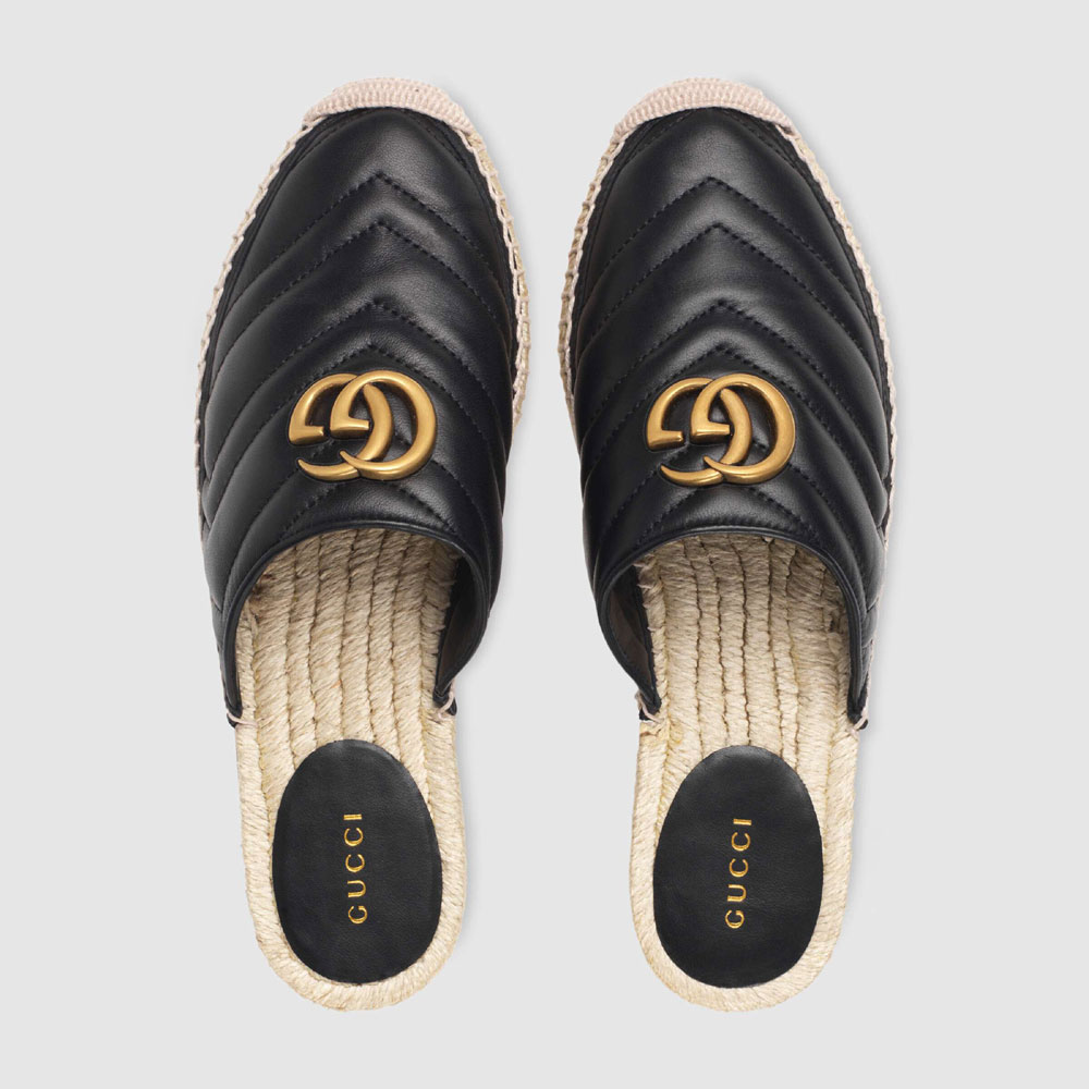 Gucci Leather espadrille with Double G 551881 BKO00 1000: Image 3